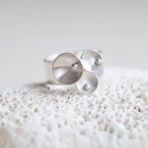 eco friendly wide silver ring