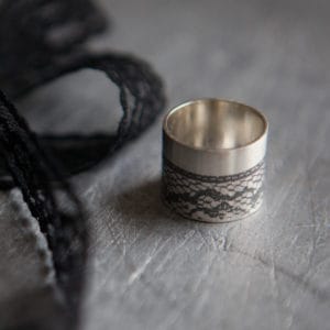 black lace ring