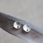eco friendly round silver earrings 2