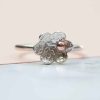 rose gold flower ring