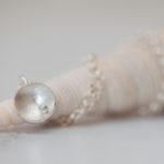 Small Pearl Inspired Silver Necklace 5