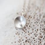 Small Pearl Inspired Silver Necklace 4
