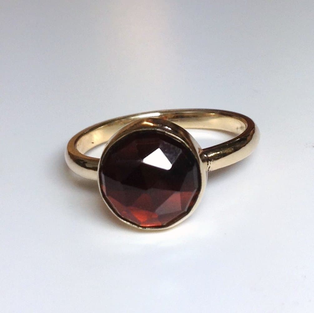 Garnet Gold Ring - Elizabeth Anne Norris Jewellery