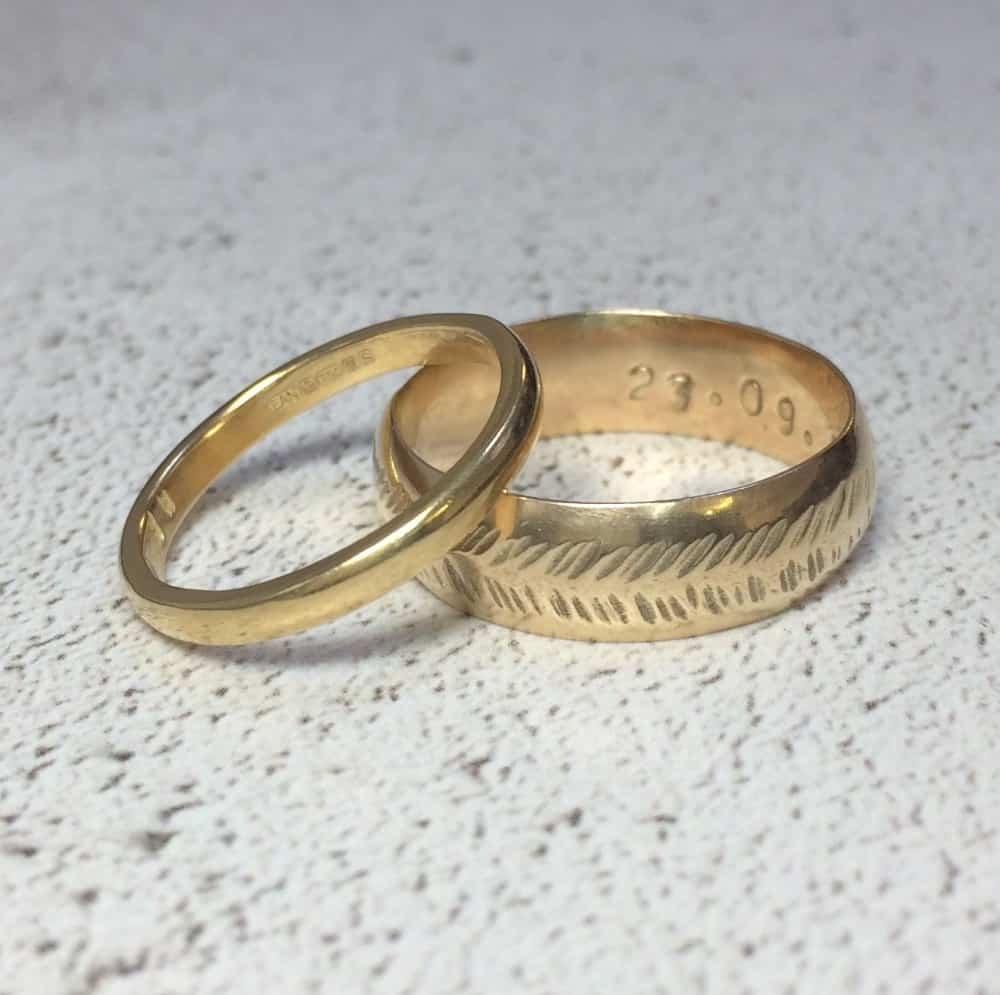 Emma and Jamie make wedding rings