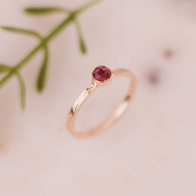pink tourmaline gold ring
