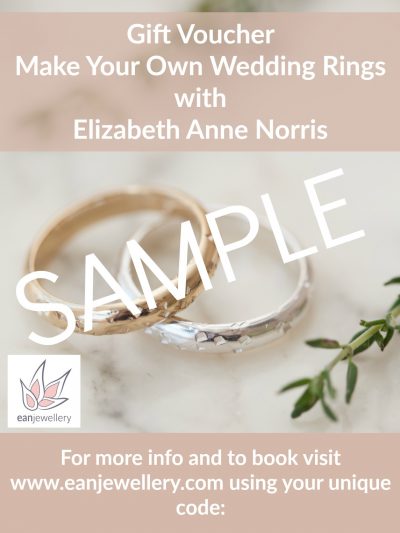 wedding ring making gift voucher sample