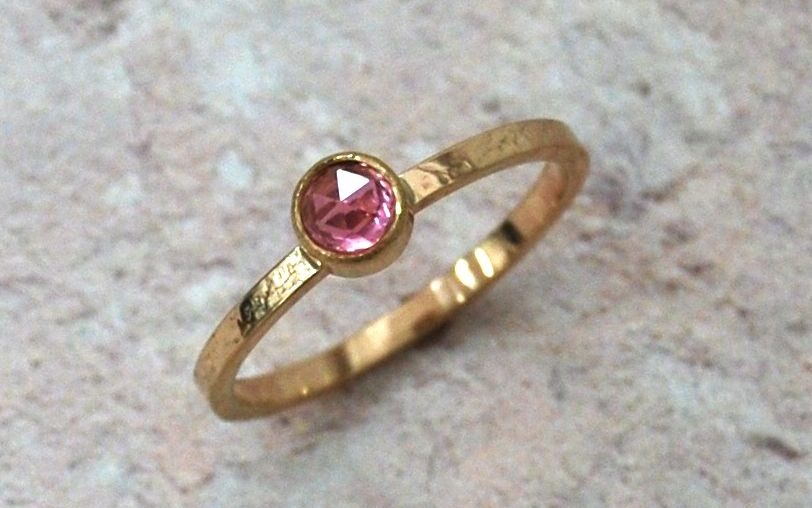 sme news award Pink Tourmaline gold ring eco friendly wedding jewellery