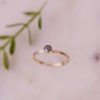 rose cut diamond gold ring