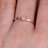 rose cut moonstone gold ring