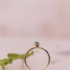 rose cut emerald gold ring
